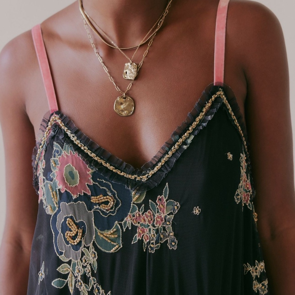 Free People Black Floral Maxi Dress